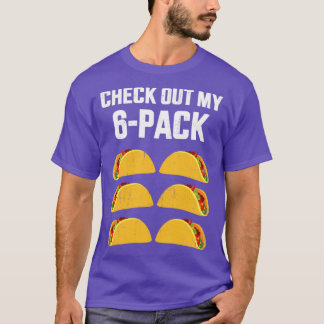 Camiseta Gracioso chequeo de mi paquete de seis con tacos p