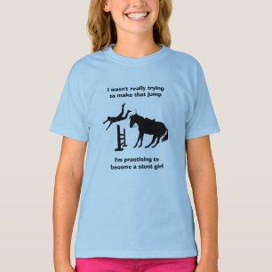 Camiseta Gracioso Chica De Pieza De Caballo En Entrenamient