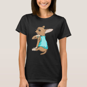 Camiseta Gracioso Chihuahua Amo a Mamá Tattoo Perro Amantes