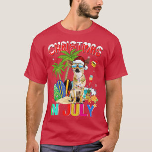 Camiseta Gracioso Chihuahua en Santa Hat Navidades de lente