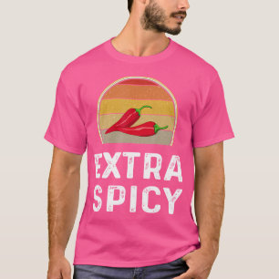 Camiseta Gracioso Chili Pepper Shiry Extra Spicy Cocinar Si