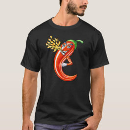 Camiseta Gracioso Chili picante En Fuego