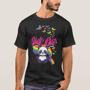Camiseta Gracioso Chill Out Cute Panda Meditate Meditation