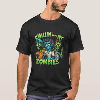 Camiseta Gracioso Chillin con mi Zombies Zombie Halloween C