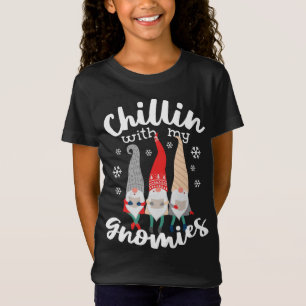 Camiseta Gracioso Chillin Con Mis Gnomies Navidades Gnomes