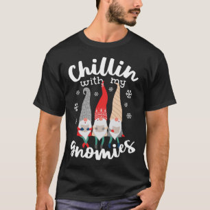 Camiseta Gracioso Chillin Con Mis Gnomies Navidades Gnomes