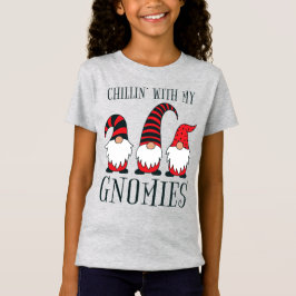 Camiseta Gracioso Chillin' Con Mis Navidades De Gnomies Pun