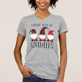 Camiseta Gracioso Chillin' Con Mis Navidades De Gnomies Pun