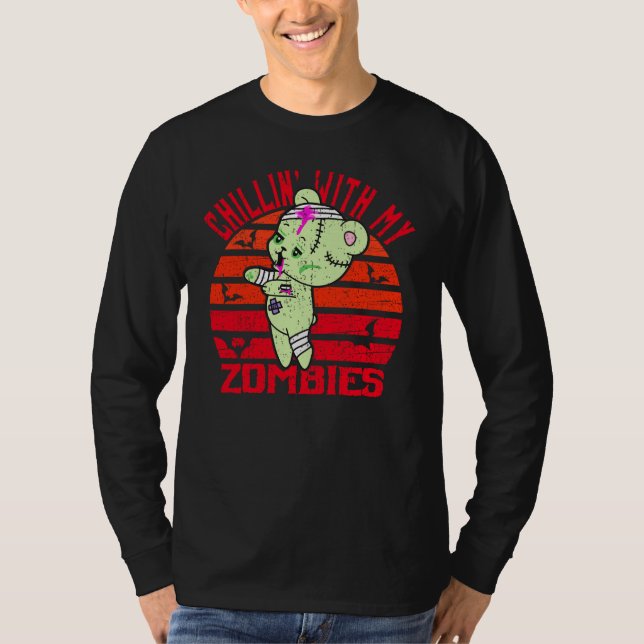 Camiseta Gracioso chillin' con My Zombies Halloween (Anverso)