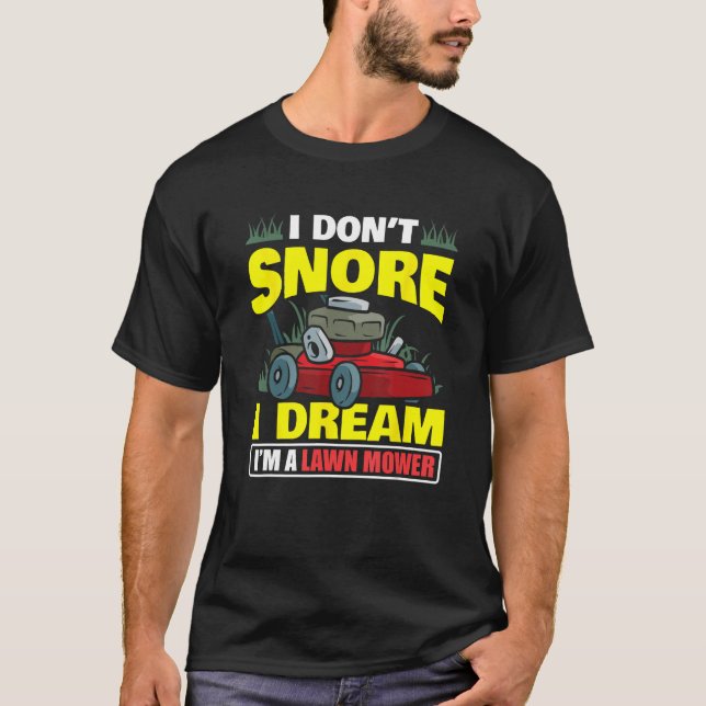 Camiseta Gracioso Chiste De Masaje De Césped De Papá Snore  (Anverso)