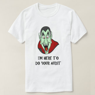 Camiseta Gracioso Chiste de taxi Vampiro cara IRS auditoría