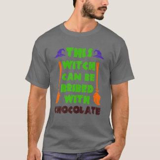 Camiseta Gracioso Chocolate De Vestimenta De Halloween Con