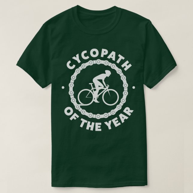 Camiseta Gracioso Ciclismo del año en bicicleta B (Diseño del anverso)