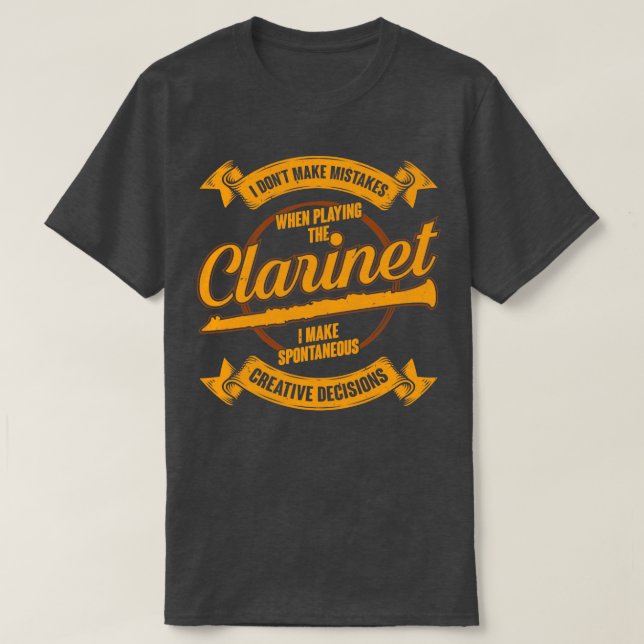 Camiseta Gracioso Clarinet Player Clarinetist Gift (Diseño del anverso)