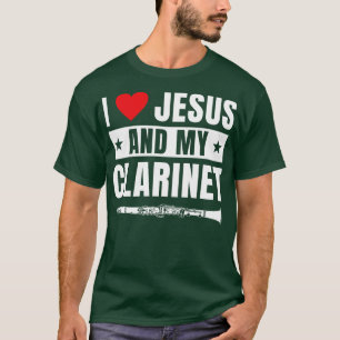 Camiseta Gracioso Clarinet Player Clarinetista Yo amo a Jes