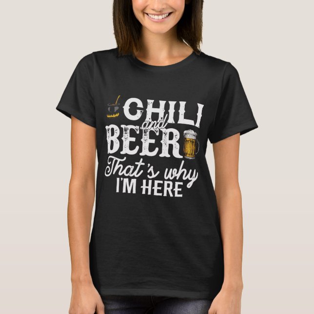 Camiseta Gracioso Cocinero Chili De La Cerveza Fiesta (Anverso)