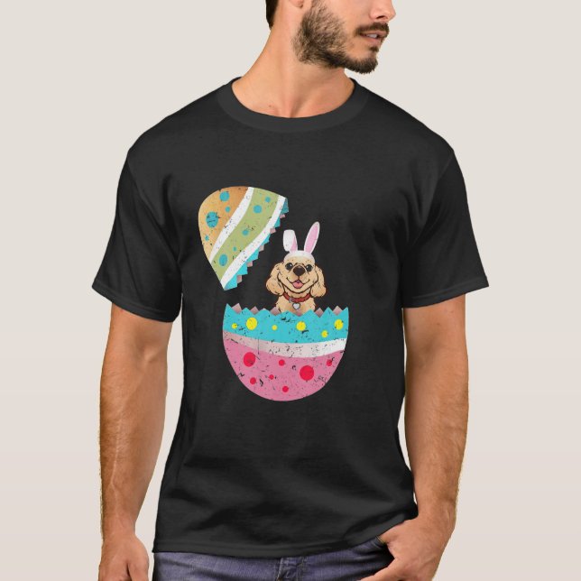 Camiseta Gracioso Cockapoo Lover Easter Egy Bunny Costume E (Anverso)
