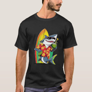 Camiseta Gracioso coco de bebida de tiburón hawaiano en ver