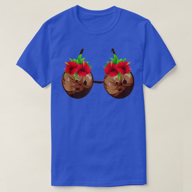 Camiseta Gracioso Coconut Summer Coconuts Bra Funny Hallowe (Diseño del anverso)