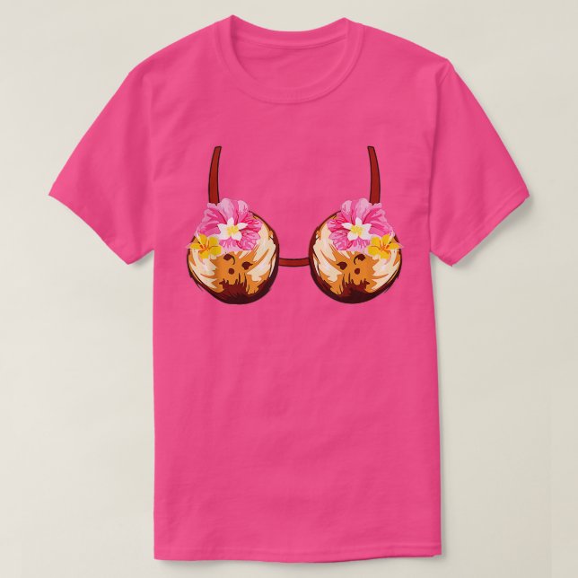 Camiseta Gracioso Coconut Summer Coconuts Bra Funny Hallowe (Diseño del anverso)