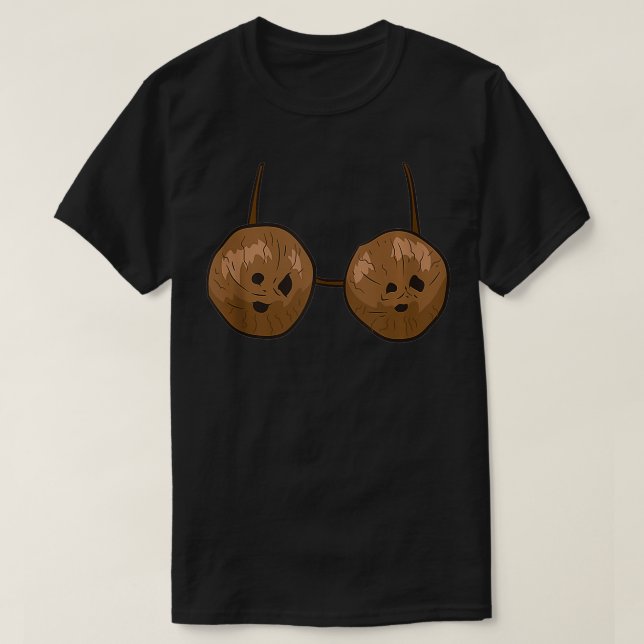 Camiseta Gracioso Coconut Summer Coconuts Bra Funny Hallowe (Diseño del anverso)