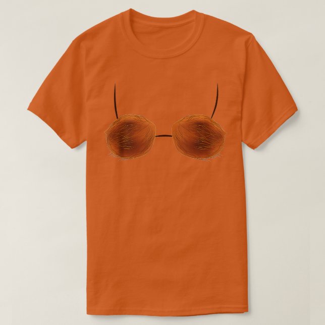 Camiseta Gracioso Coconut Summer Coconuts Bra Halloween Cos (Diseño del anverso)
