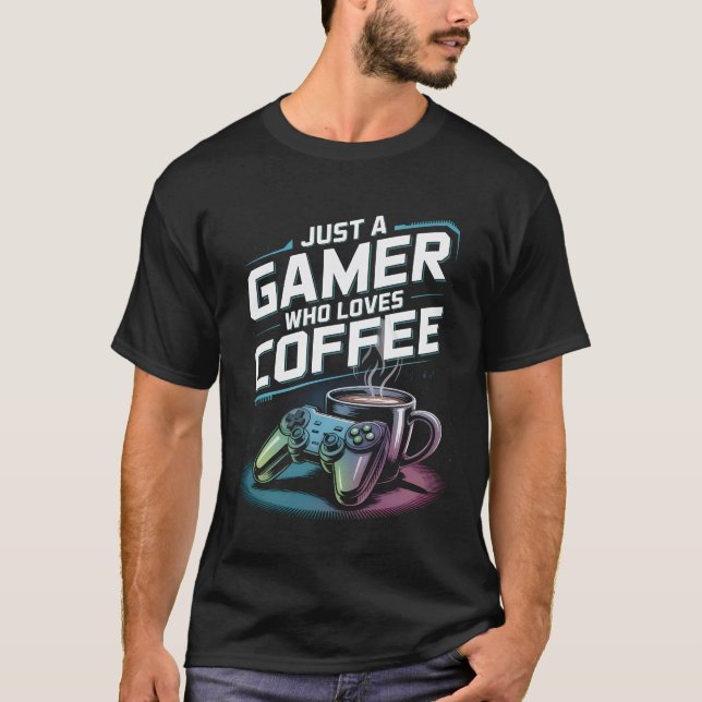 Camiseta Gracioso Coffee Shirt Un Jugador Que Ama A Co (Anverso)