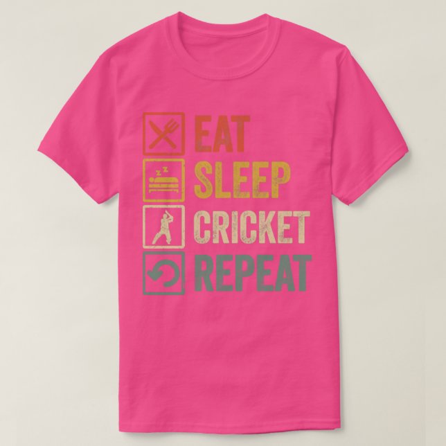 Camiseta Gracioso come el sueño cricket repetir regalo retr (Diseño del anverso)