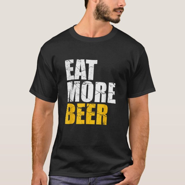 Camiseta Gracioso come más cerveza alcohólica bebebedor de  (Anverso)