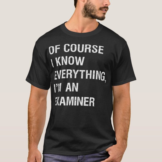 Camiseta Gracioso comentario de un sarcástico examinador de (Anverso)