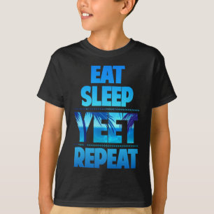 Camiseta Gracioso Comer Dormir Apenas Repetir Vintage