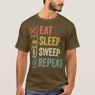 Camiseta Gracioso comer sueño barrido repetir regalo retro