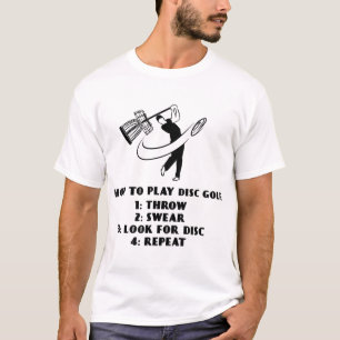 Camiseta Gracioso Cómo Jugar las Instrucciones de Golf en D