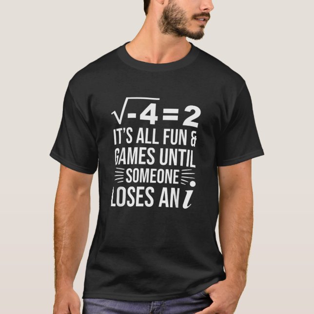 Camiseta Gracioso complejo matemático número de raíz cuadra (Anverso)