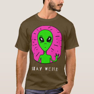 Camiseta Gracioso con un regalo de Pose Stay Weird