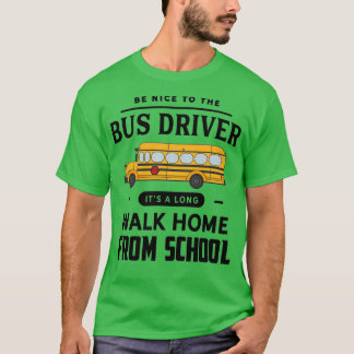 Camiseta Gracioso conductor de autobús escolar