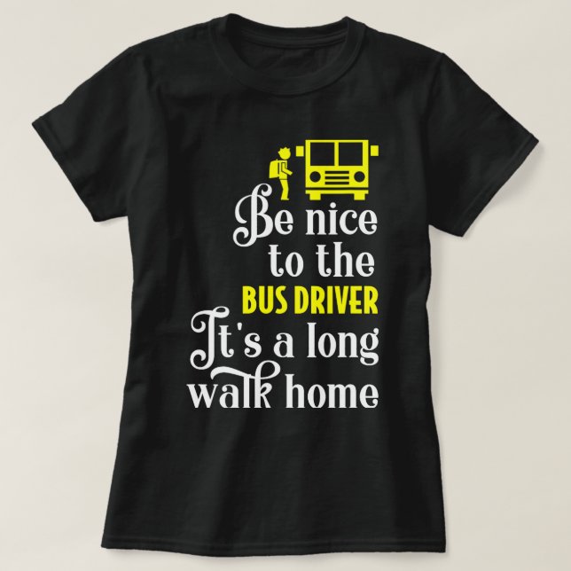 Camiseta Gracioso conductor de autobús escolar (Diseño del anverso)