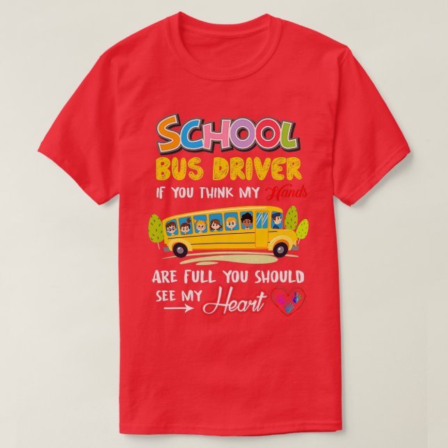 Camiseta Gracioso conductor de autobús escolar Apreciación  (Diseño del anverso)