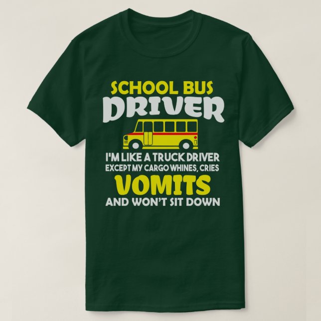 Camiseta Gracioso Conductor De Autobuses Escolares Ix27m Co (Diseño del anverso)