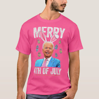Camiseta Gracioso Conejo Joe Biden 4 De Julio Feliz Día De 