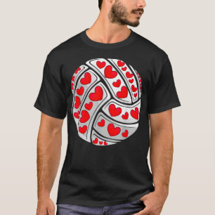 Camiseta Gracioso Corazón Voleibol Lover Coincidencia Depor