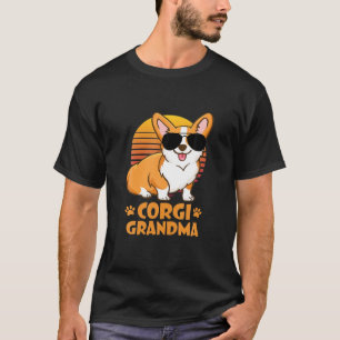 Camiseta Gracioso Corgi Abuela Vintage Retro Perro Lover