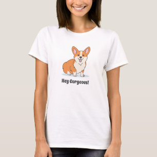 Camiseta Gracioso Corgi Cuppy Premium - Hey Corgeo