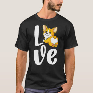 Camiseta Gracioso Corgi Cute Pembroke Galés Perro Butt Love