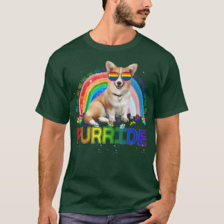 Camiseta Gracioso Corgi Gay Priderainbow Gafas de sol Lgbtq