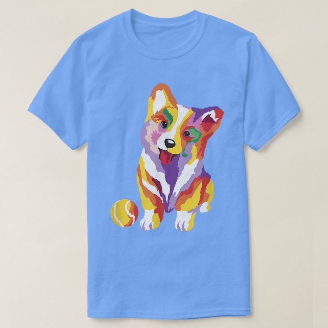 Camiseta Gracioso Corgi Pembroke Dog Sketch Dog Mom Dog (Diseño del anverso)