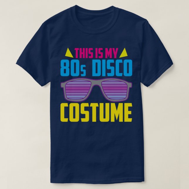 Camiseta Gracioso Costume 80 Disco Fiesta Generación 80 Ret (Diseño del anverso)