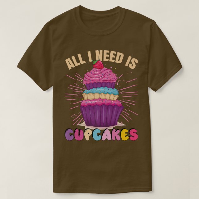 Camiseta Gracioso Costume Cupcake Funny Baking Set Cute Cu (Diseño del anverso)