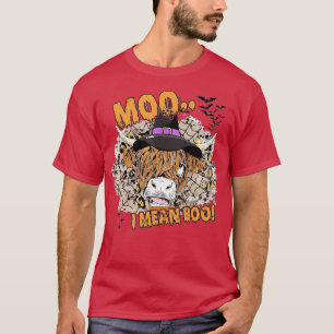 Camiseta Gracioso Cow Witch Halloween Moo me refiero a Boo 