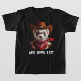 Camiseta Gracioso Cowboy Ferret Western Style